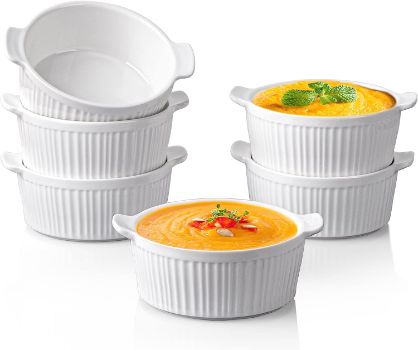 Delling Ramekin Soup Bowls for French Onion Soup, 12 Oz, Pack Of 6