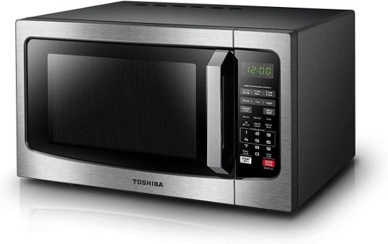 TOSHIBA EM131A5C-SS Countertop Stainless Steel Microwave Oven, 1.2 Cu Ft
